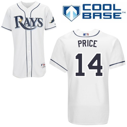 Discount and durable Tampa Bay Rays 14 David Price White Cool Base MLB Jersey Baseball MLB Jerseys
